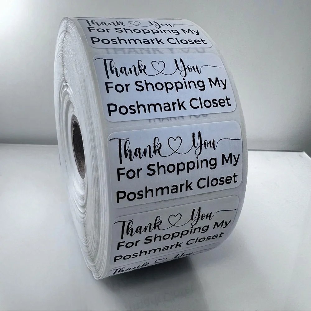 100 Poshmark Package stickers | thank you for shopping my Poshmark closet - Picture 5 of 6